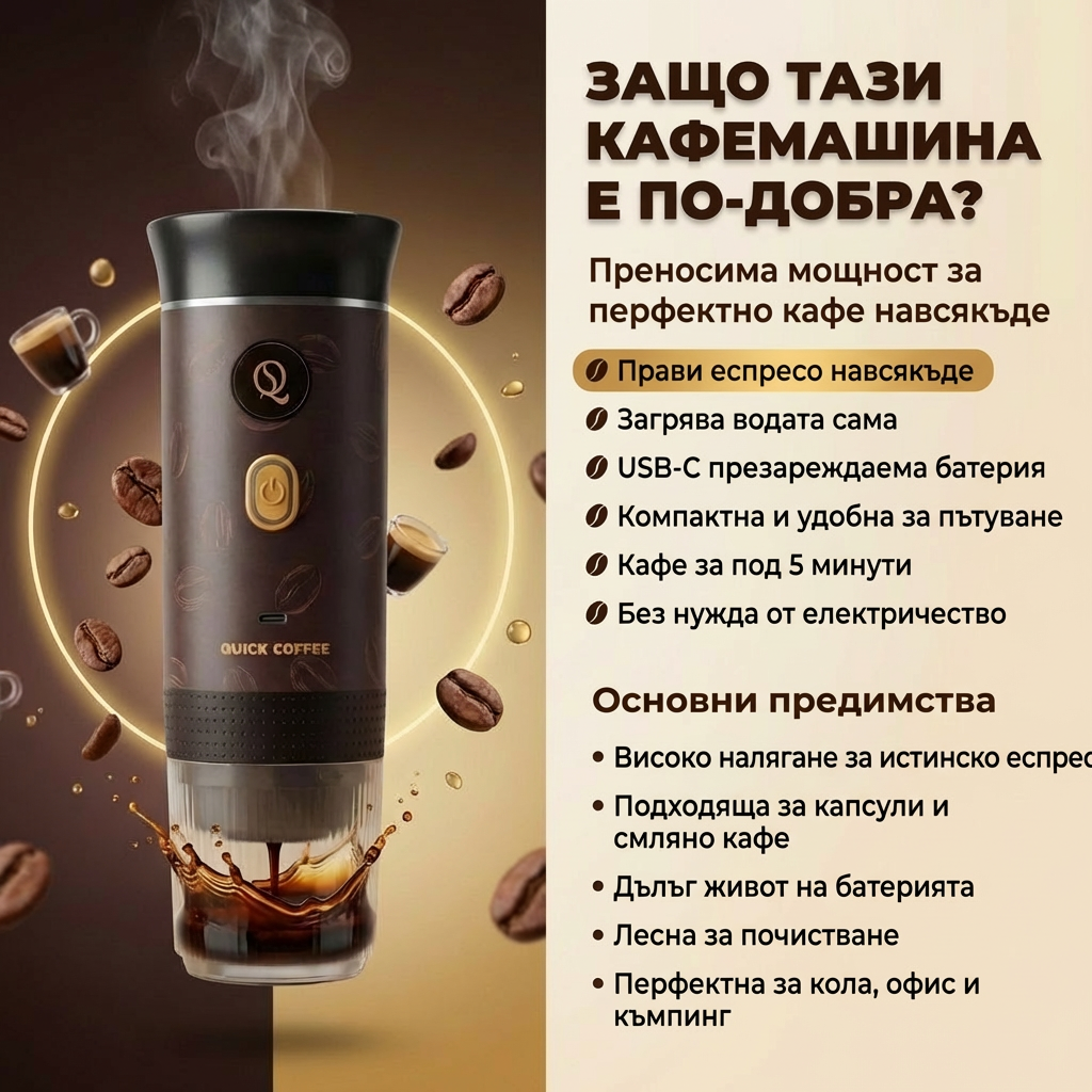 QuickCoffee™ - Кафе машина