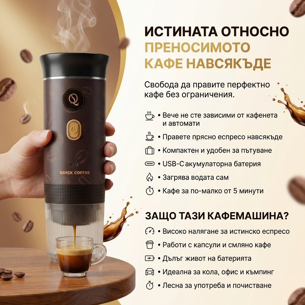 QuickCoffee™ - Кафе машина